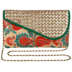 Casual Multicolor color Clutches in Raw Dupion Silk fabric with Embroidered, Sequence, Thread work : 331412