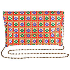 331444: Multicolor color Clutches in Fancy Fabric fabric with Embroidered, Lace work