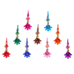 Multicolor color Bindi in Fancy Fabric fabric with Stone work
