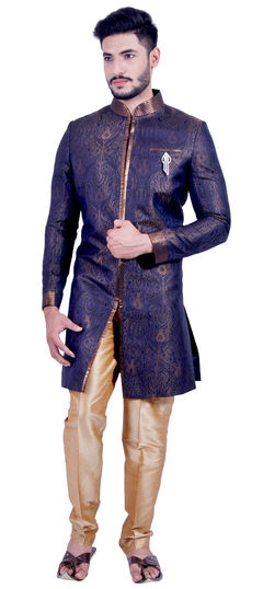 Black and Grey color IndoWestern Dress in Rayon fabric with Thread work
