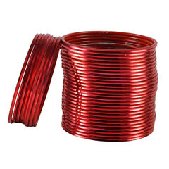 Enamel Red and Maroon color Bangles in Brass studded with Artificial