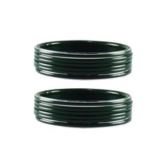 Enamel Green color Bangles in Metal Alloy studded with Artificial