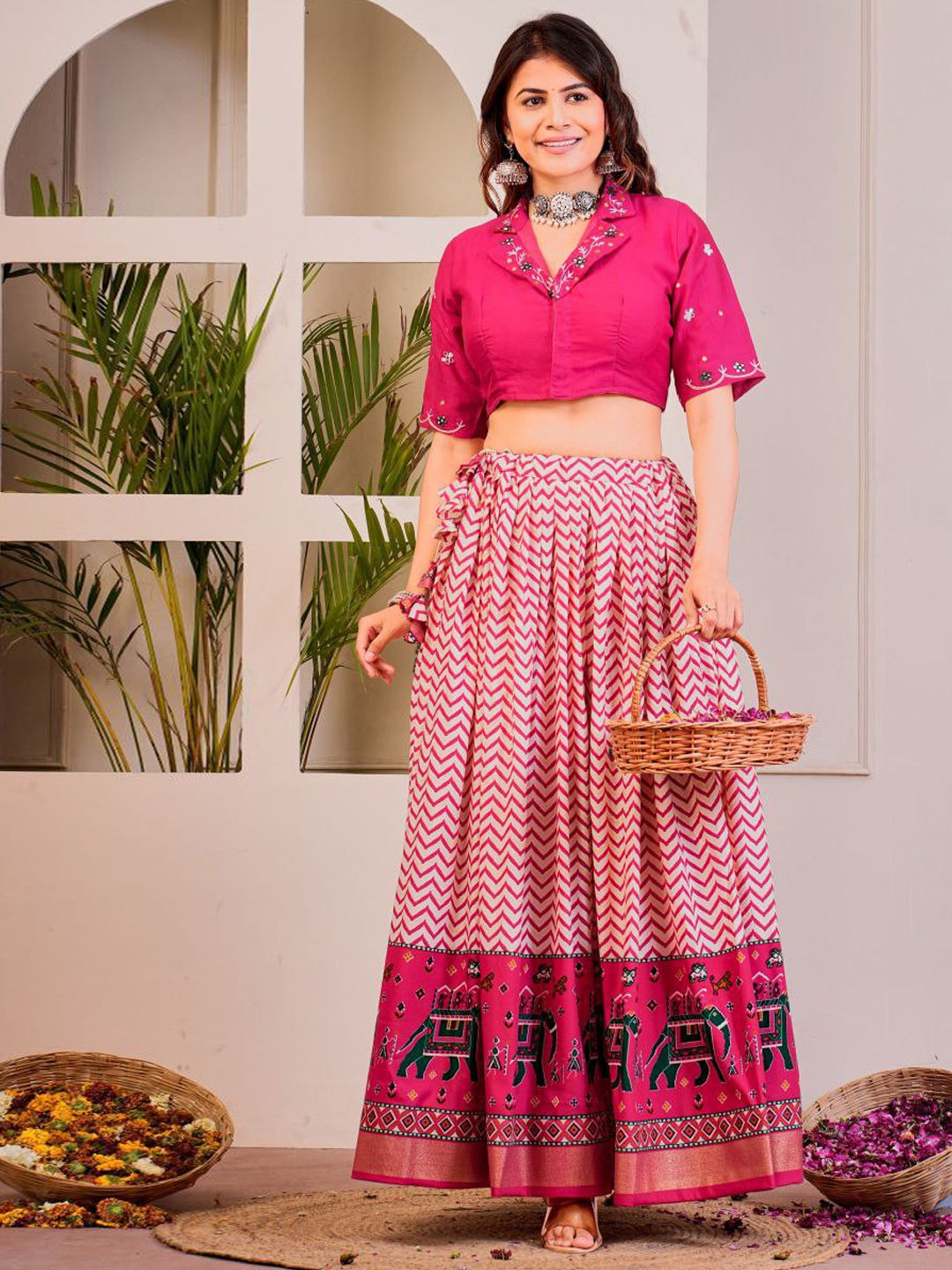 Rangrez Rayon Cotton Lehenga Set main image 1