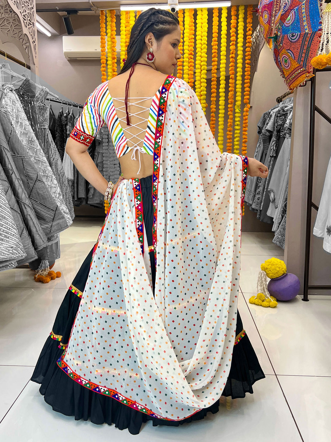 Rangrez Rayon Cotton Lehenga Set