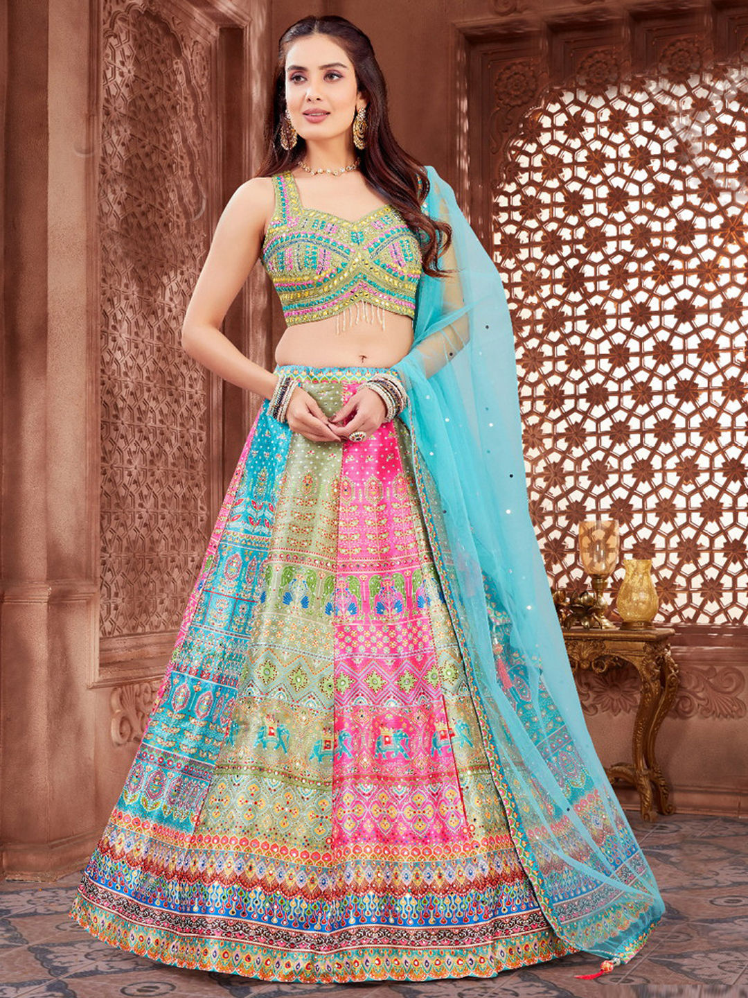 multicolor-lehenga