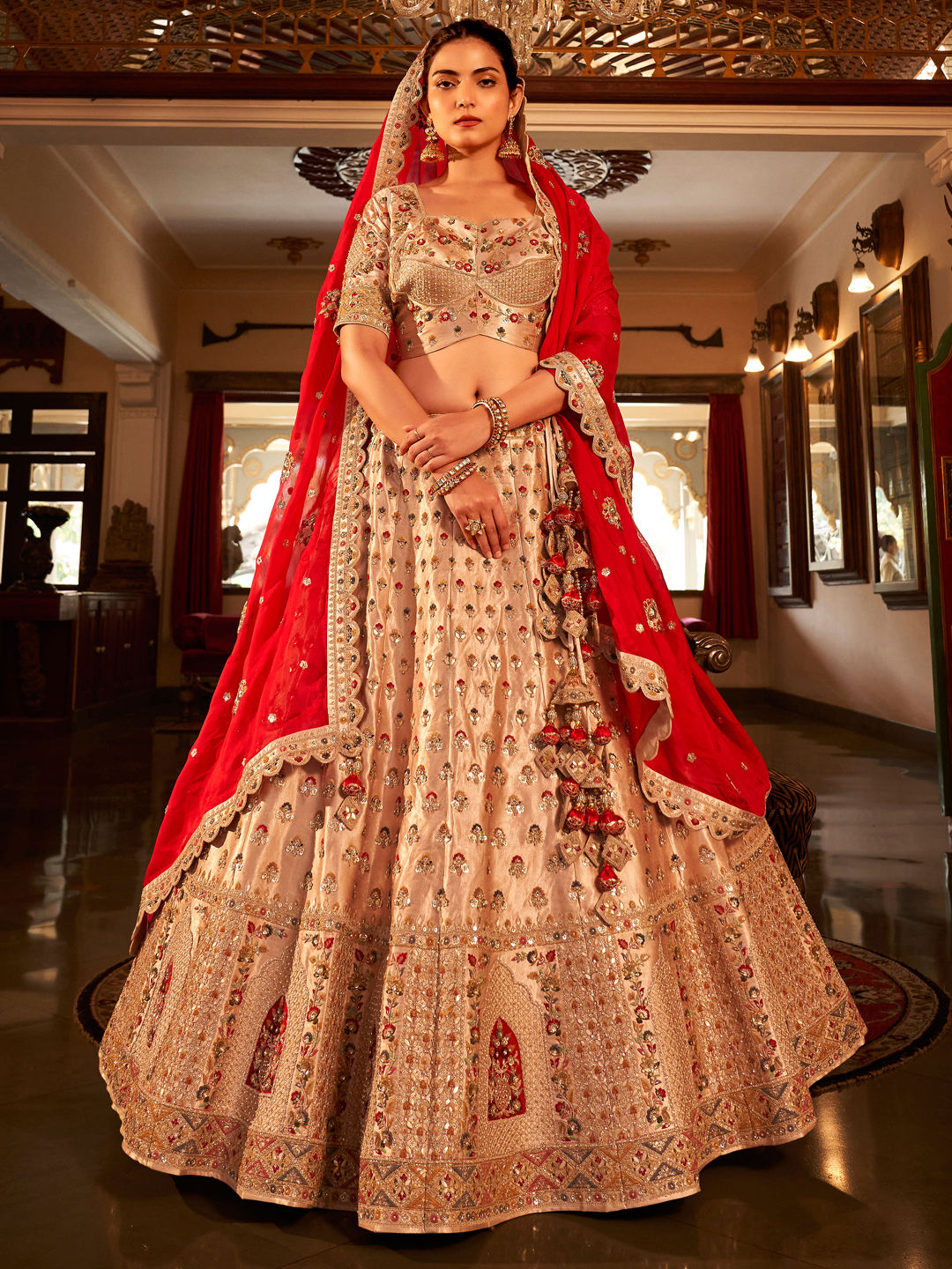 satin-silk-lehenga