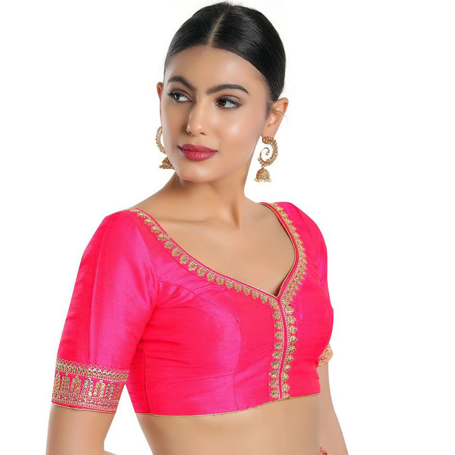 Majenta Pink Hand Work Blouse main image 1