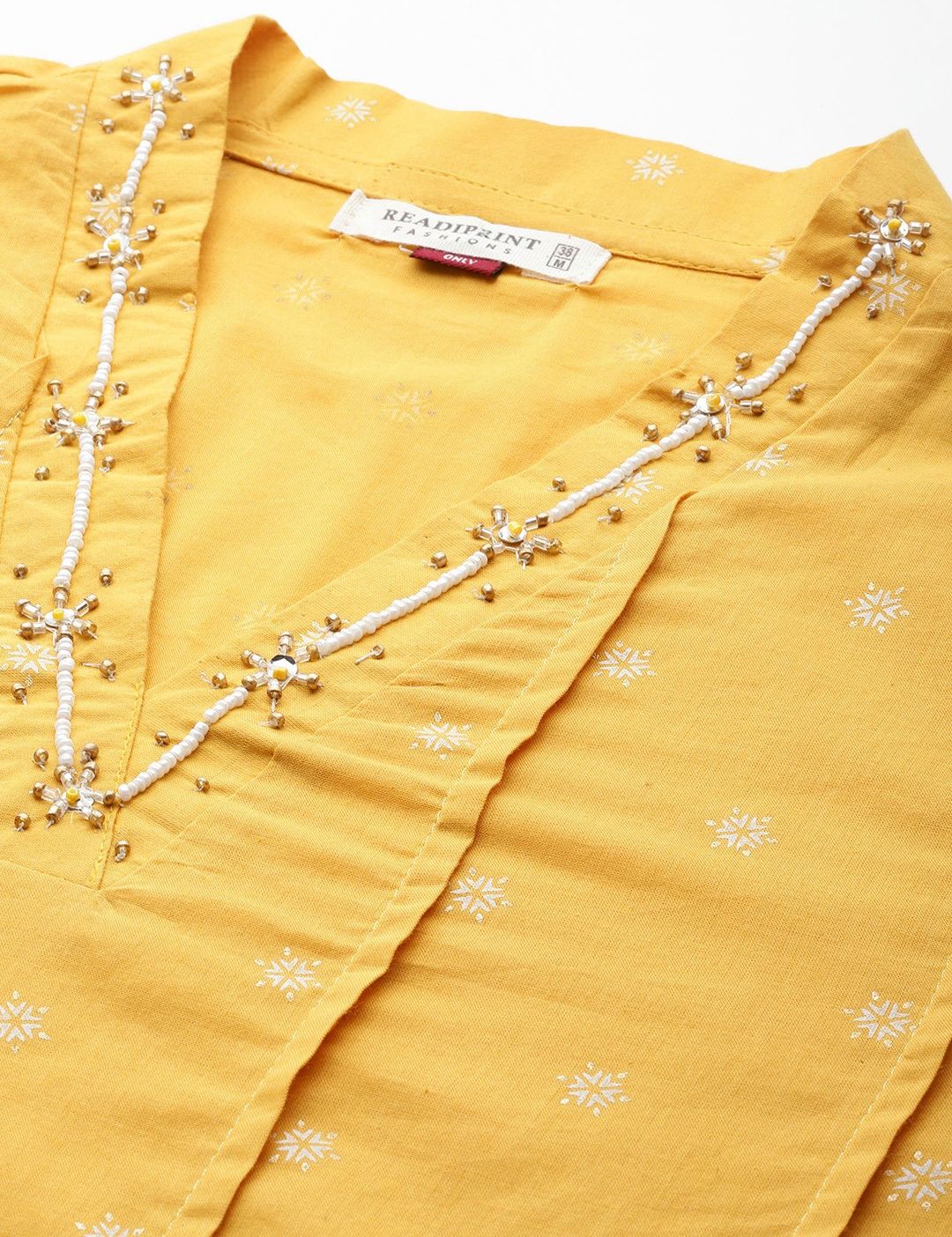 Sunshine Yellow Handloom Cotton Kurti main image 1