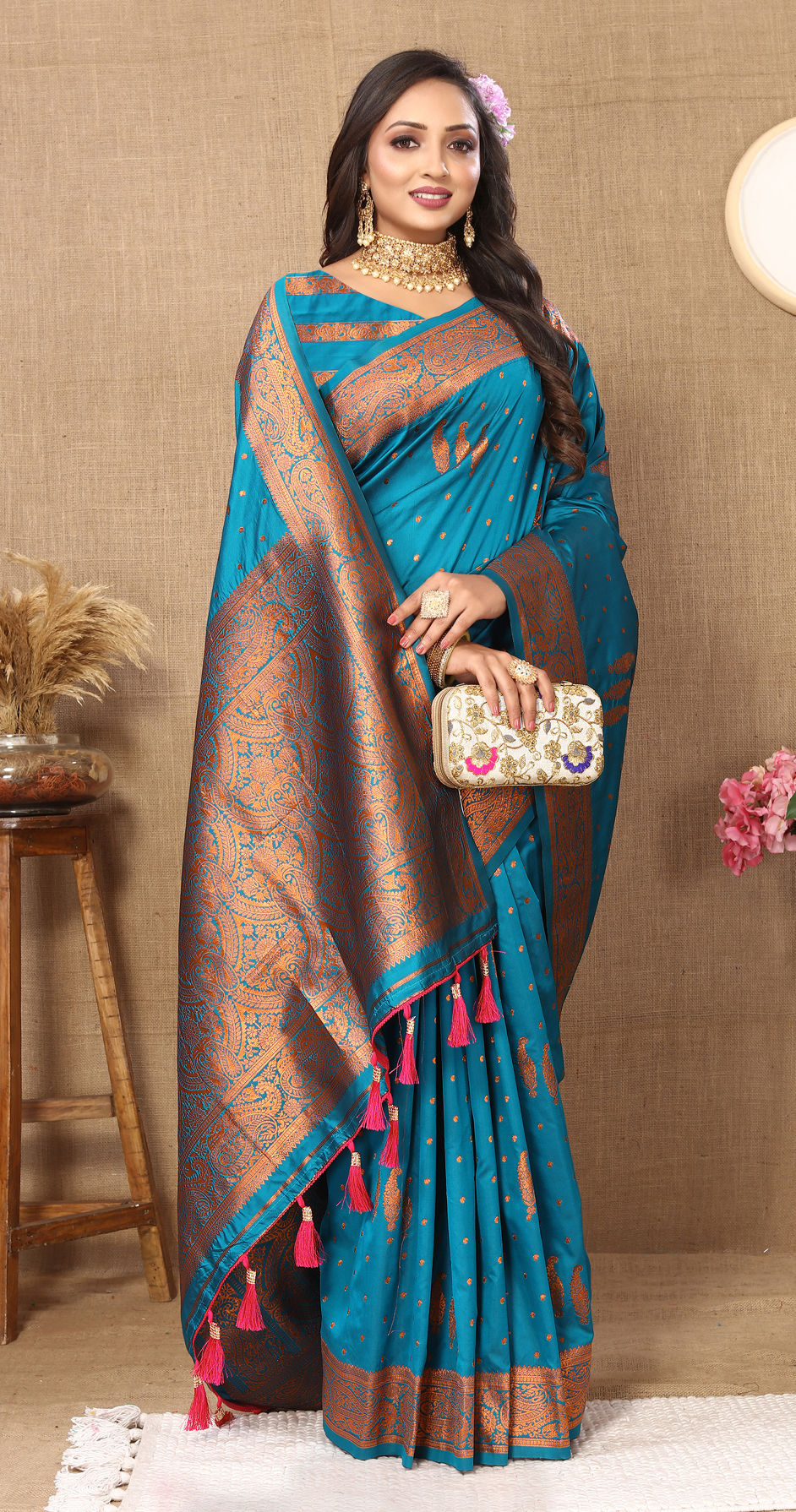 Blue Warm Silk Saree main image 0
