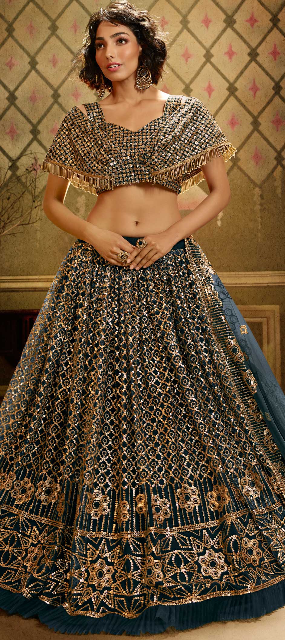 embroidery-net-lehenga