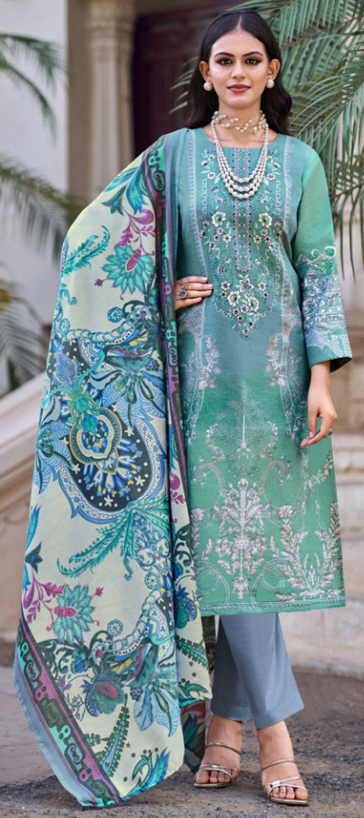 Casual Green color Cotton fabric Salwar Kameez : 1952671