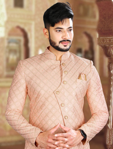SeaFoam Jodhpuri  Art work Silk Pant main image 1
