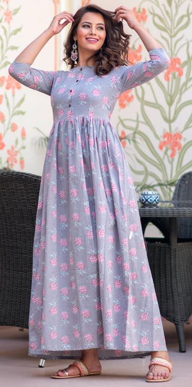 Purple Heather Muslin Dress main image 0