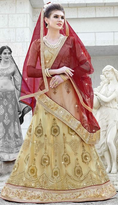 Morpich Sequins Embroidered Organza Lehenga Choli