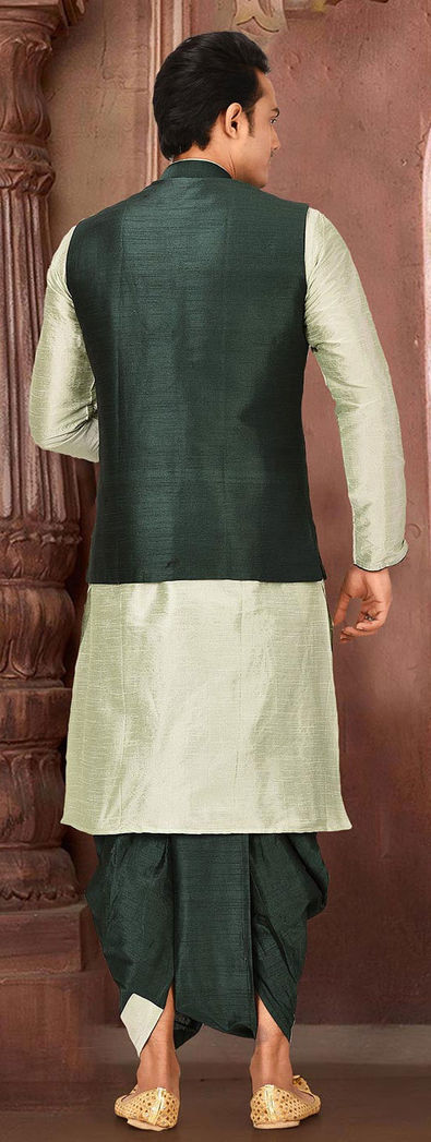 Pista Green Coloured Kurta Jacket Set With Box Pants - SONIYA G - 4033750