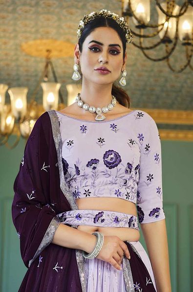 Buy Purple Lehenga Choli Sets for Women by FUSIONIC Online | Ajio.com