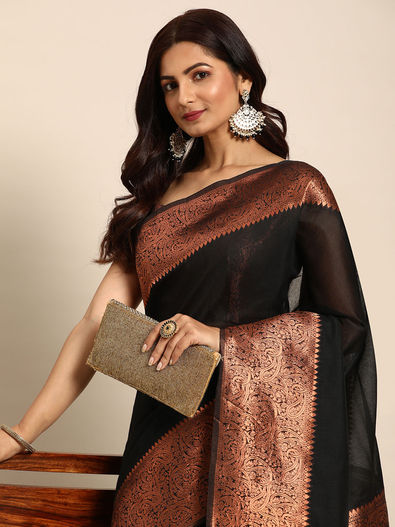 Brown Shaded Velvet Chiffon Saree with Sequined Blouse AN08 – Ethnic's By  Anvi Creations