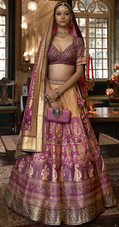 Purple Wedding Lehenga Choli - Indian Bridal Wear | BAnu | Indian bridal  wear, Purple lehenga, Bridal dress fashion