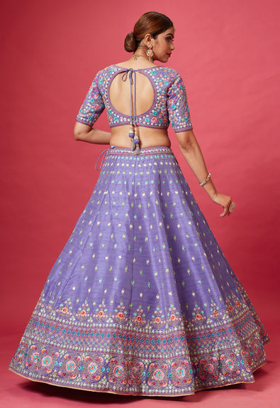 Pochampally Ikkat Dark Blue Lehenga With Dark Pink Color Border | Kids  blouse designs, Half saree designs, Designer blouse patterns