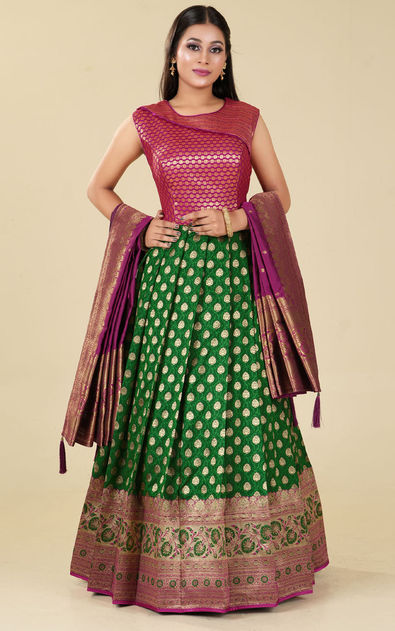 Aggregate more than 165 green with pink lehenga best