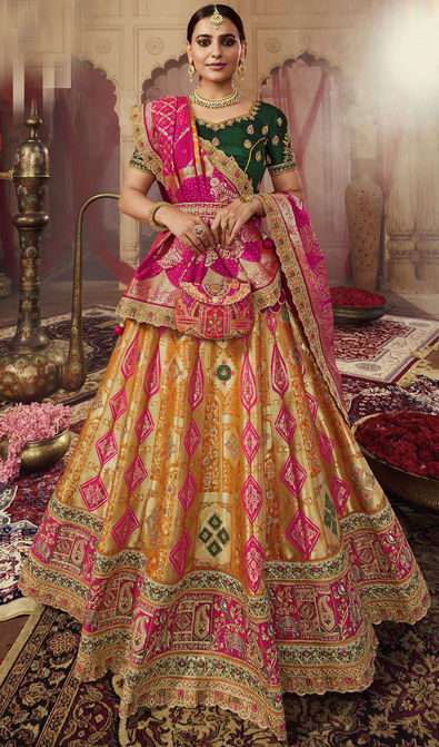 Pink Bridal Lehenga Choli With Hand Work 2326LG20