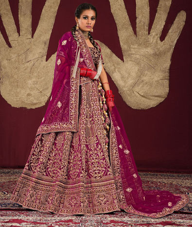 Exclusive Heavy Designer Beautiful Wine Color Bridal Lehenga  Choli-STYLIZONE | Bridal lehenga red, Latest bridal lehenga, Indian bride  outfits