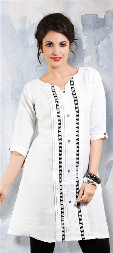 Shop White Cotton Hand Block Printed Short Kurti After Six Wear Online at  Best Price | Cbazaar