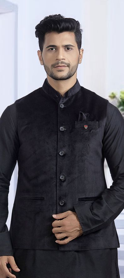 Blue Velvet Nehru Jacket, Size: S,M & L at best price in Mumbai | ID:  22830936588