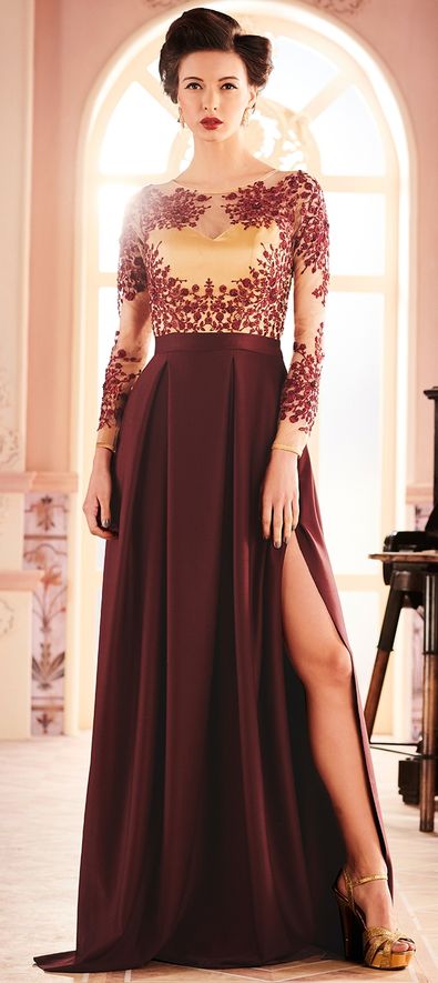 Buy Velvet Bridal Gown in Maroon Color | Appelle Fashion