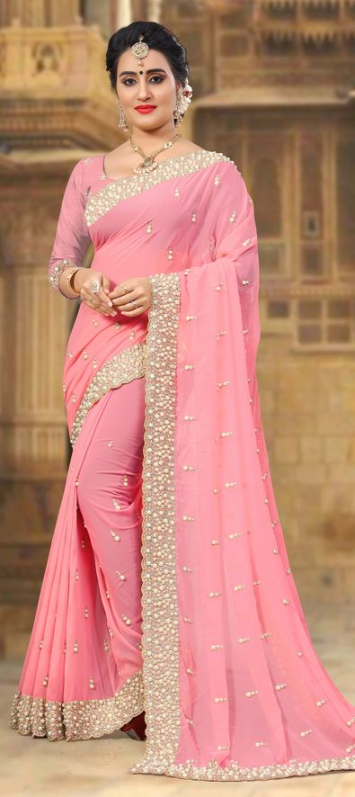 Light Pink Silk Saree With Zari Weaving – Sareewave