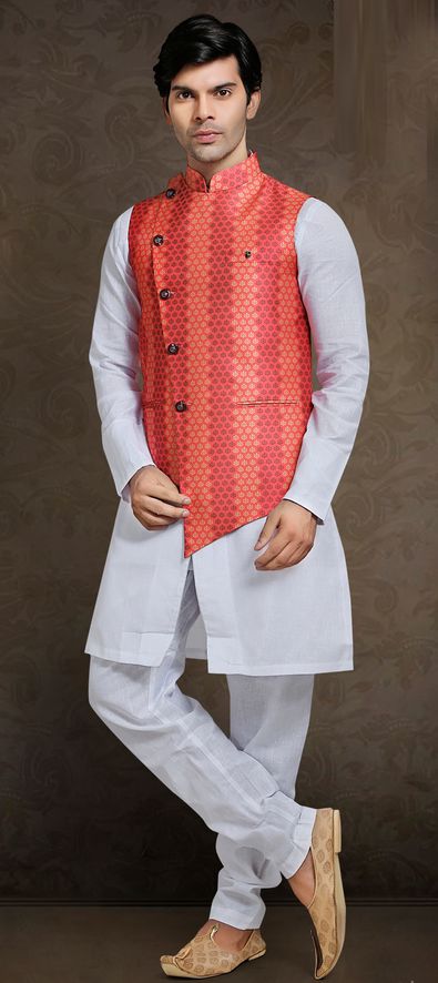 Buy White Soft Silk Kurta Pyjama With Jacket Party Wear Online at Best  Price | Cbazaar