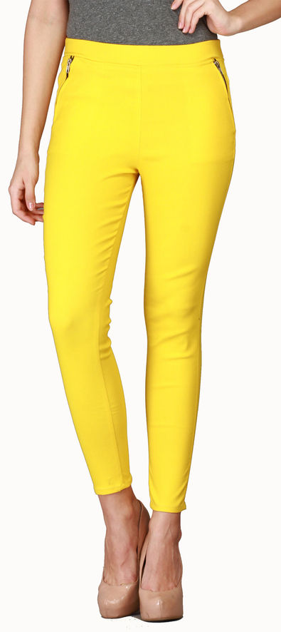 yellow jeggings womens