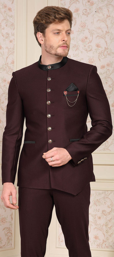 Jodhpuri hot sale suit maroon