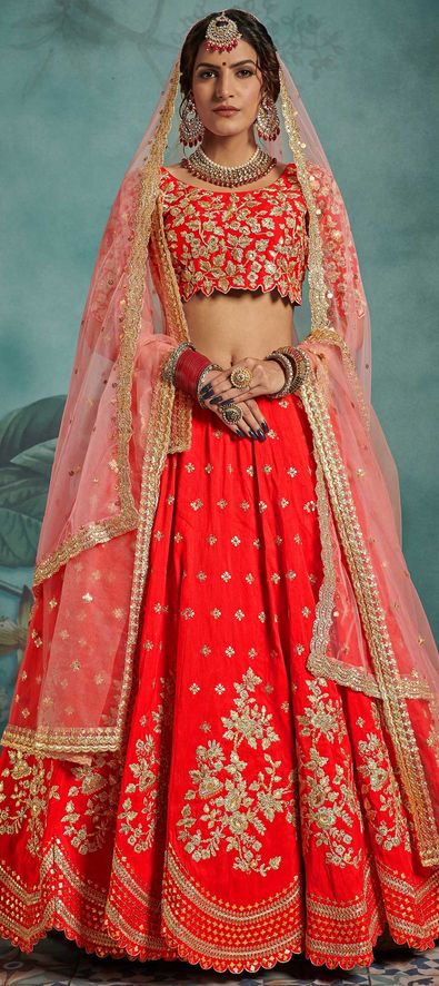 Velvet embroidered bridal lehenga choli in Maroon colour 16002