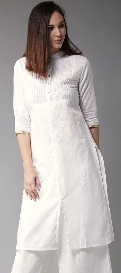 Women Designer Long Gown White Anarkali Kurti Dupatta Beautiful Flared Kurti  10X | eBay