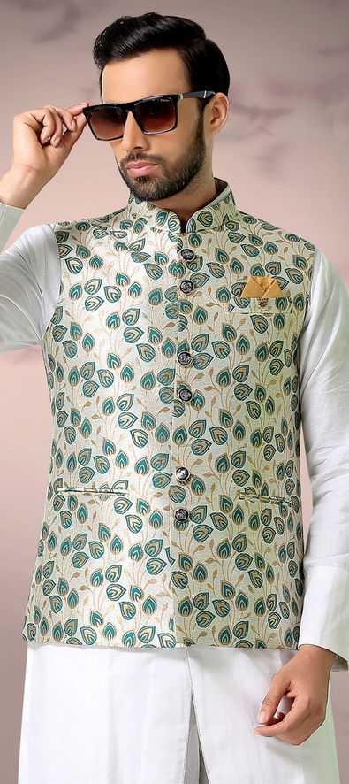 Multicolor color Rayon fabric Nehru Jacket : 1842577