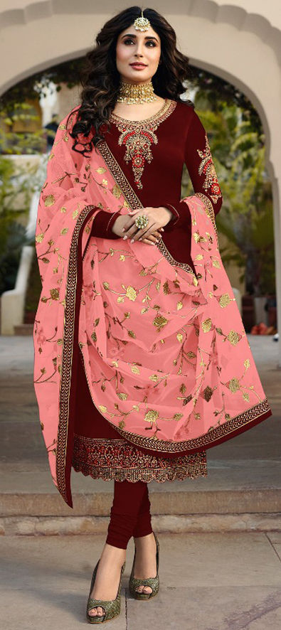 Divas Fashion Mirror Work Embroidered Dusty Pink Sharara Suit LSTV111013