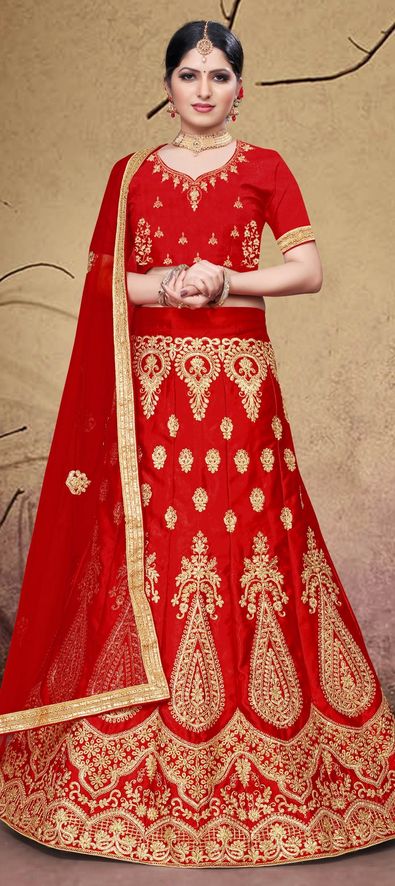 Maroon Party Wear Sequins Embroidered Georgette Lehenga