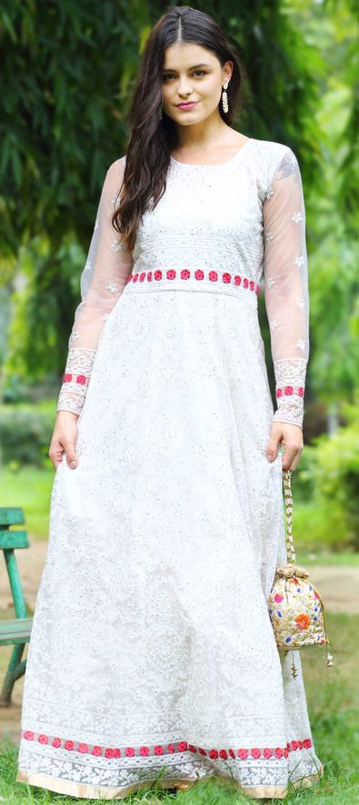 White net 2024 salwar suit