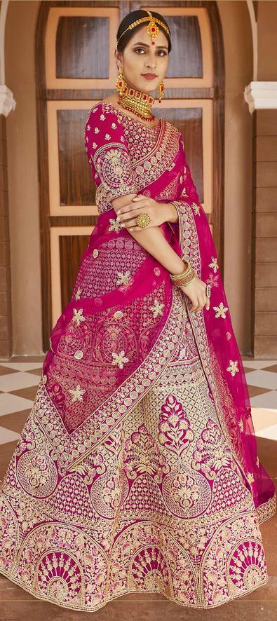 Luxury Bridal Brown Pink Wedding Lehenga Choli Online India USA UK – Sunasa