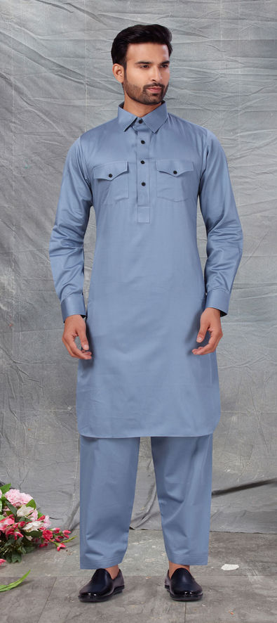 Grey colour pathani discount suit