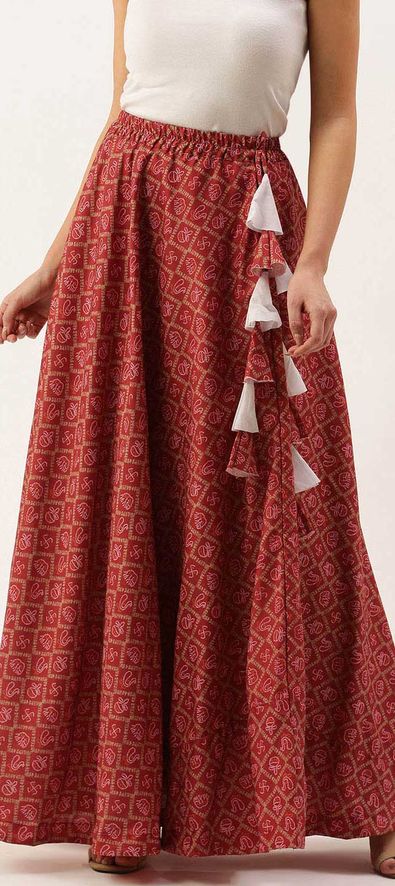 Maroon shop fabric skirt