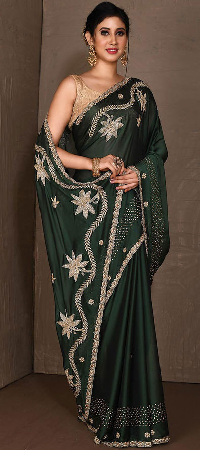 Wedding saree green sale