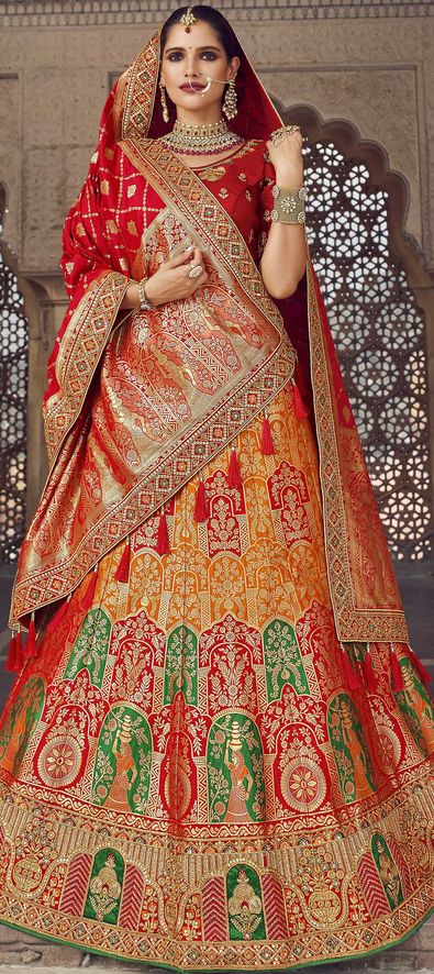 Multicolour Mirror Work Lehenga Set – abhinavmishra