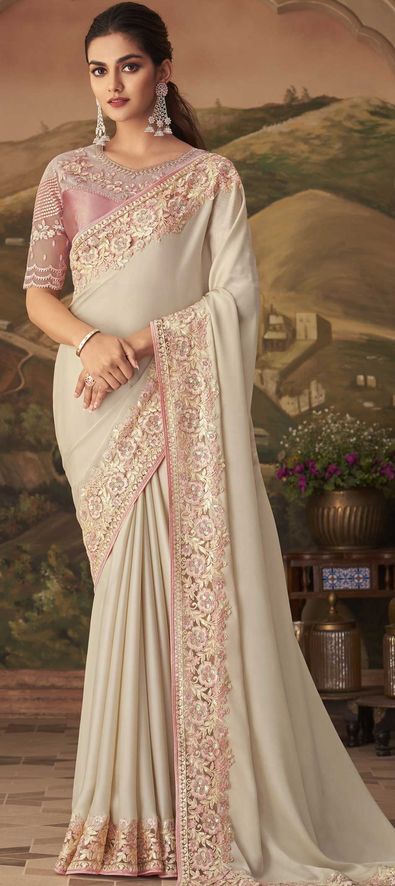 Captivating Hickory Brown Saree And Blouse – Kaleendi