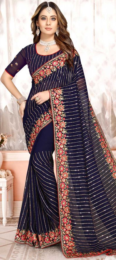 Sky Blue Woven Banarasi Brocade wedding saree collection – TheDesignerSaree