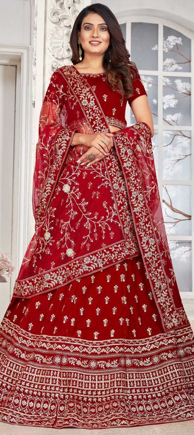 Indian Party Wear Embroidered Handmade Velvet and Net Lehenga for Girls |  eBay