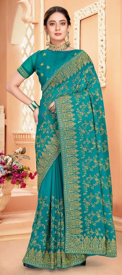 Jacquard Work Green Designer Wedding Silk Saree, Saree Length: 6.3m(With  Blouse Piece), With Blouse at Rs 350 in Surat