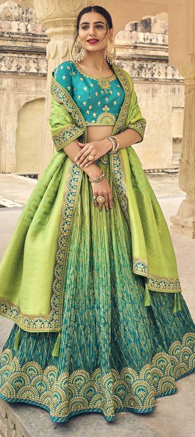 17 Stand Out Brides Spotted Wearing Neon Green Lehenga