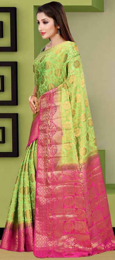 1 Pink Blouse And 7 New Saree Looks | Green blouse designs, Pink blouse  design, Pink blouse designs